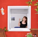 Slim Rollo - Fliegengitter für Fenster als Rollo - Insektenschutzrollo 80 cm x 160 cm anthrazit