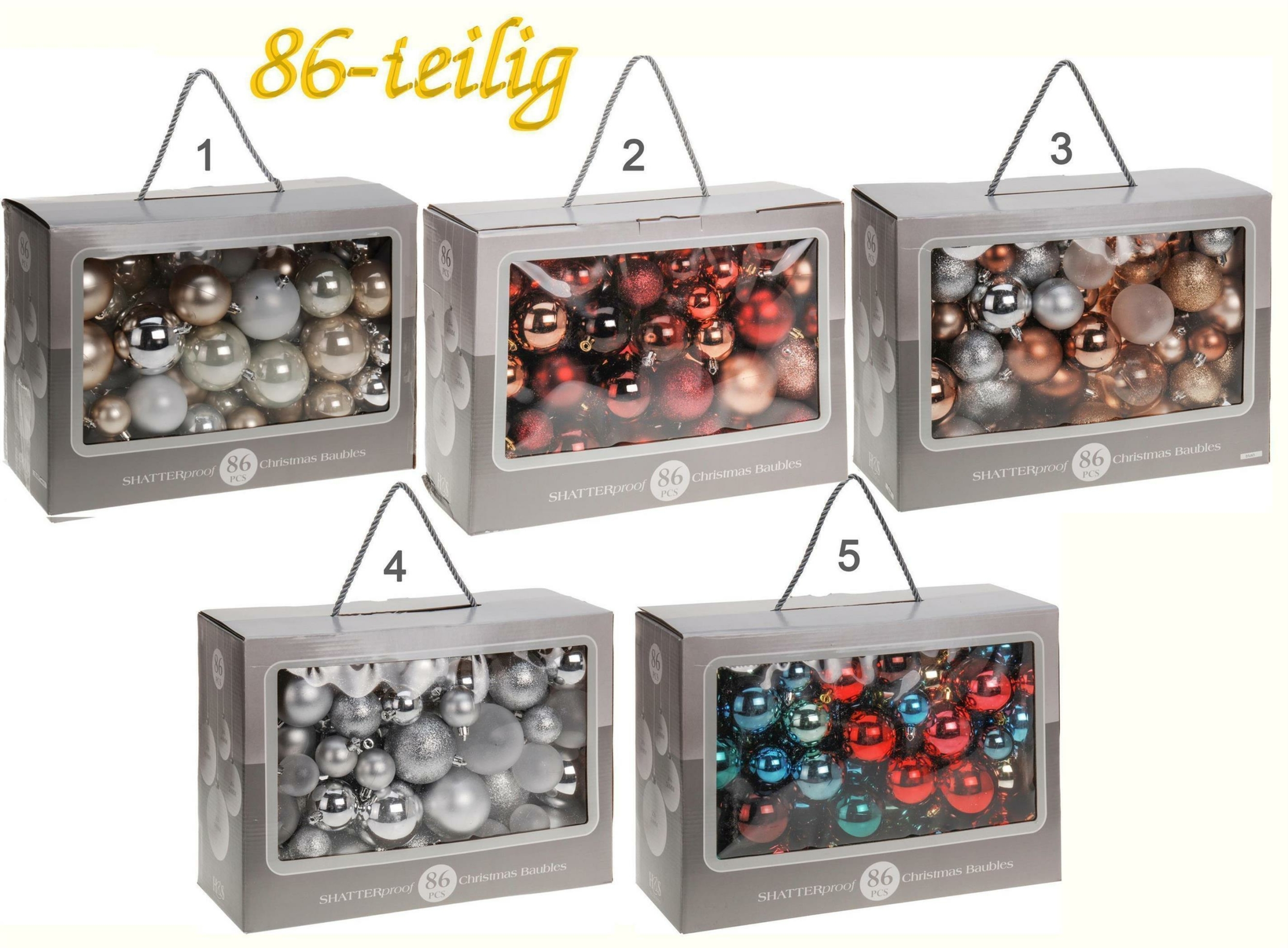 86teiliges Christbaumschmuck Set ChristbaumkugelSet Christbau, 21,99