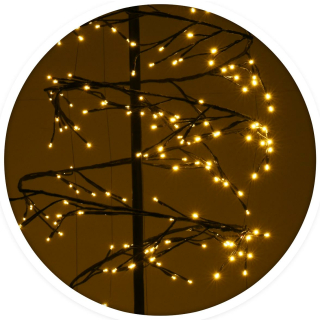 Weihnachtsleuchten Spiralbaum Twinkel LED warmweiß 1,8 Meter