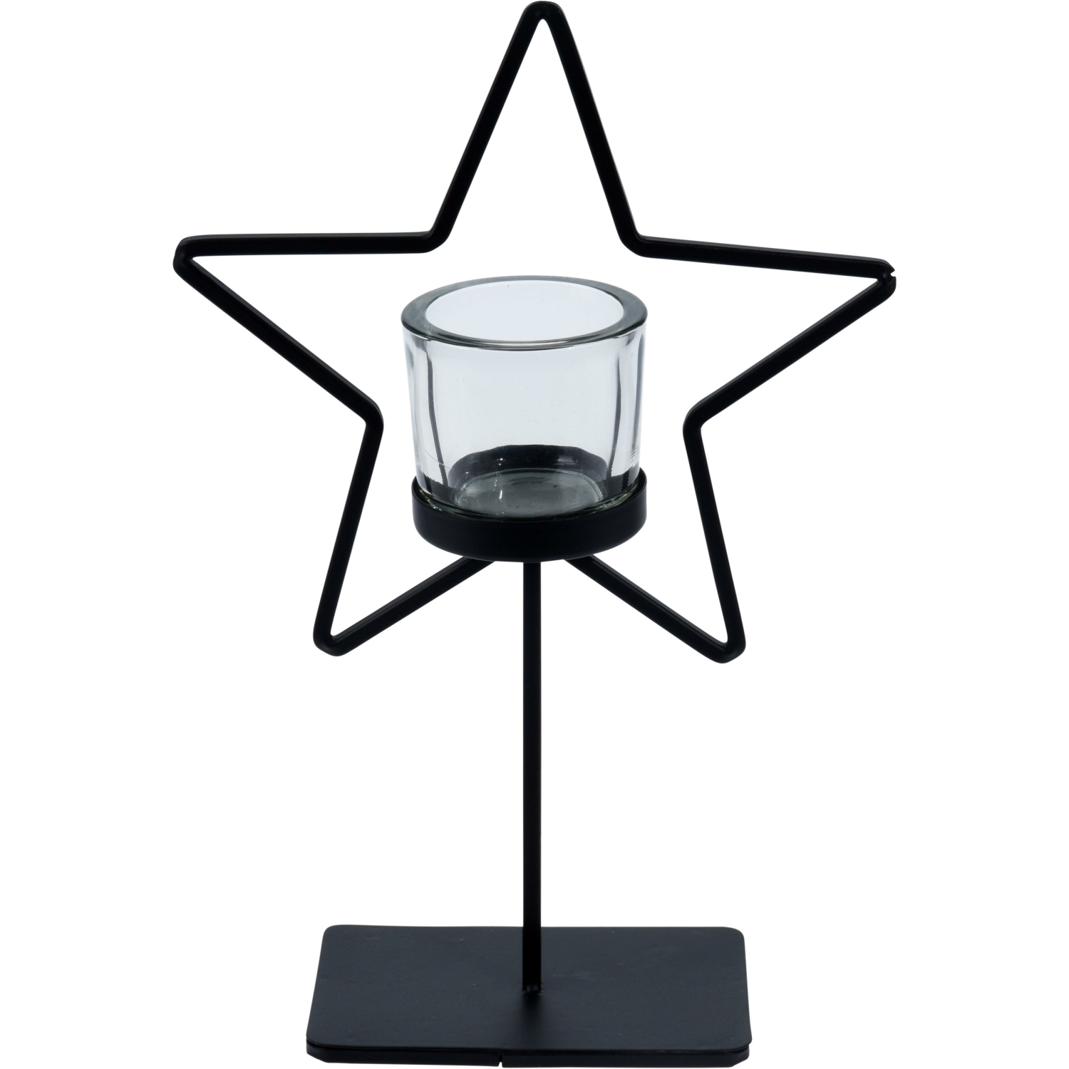 7,49 Kerzenhalter - 29cm - Teelichthalter Stern mit € Weihnachtsdek, STAR