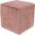 Dekohocker CUBE Altrosa Velours - Samt Rosa Sitzhocker Hocker 32x32x34cm Karo