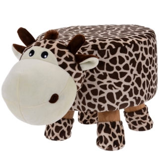 Kinderhocker JUNGLE - Plüsch Hocker - 43x28x26cm - Dekohocker Sitzhocker GIRAFFE