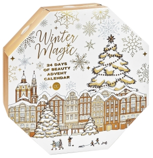 Body Care Adventskalender für Frauen WINTER MAGIC - Damen Körperpflege Weihnachtskalender zum Aufklappen