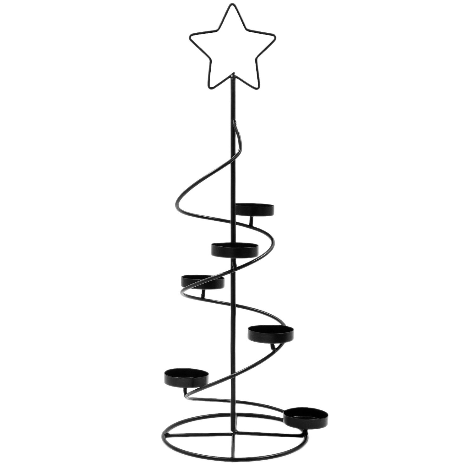 Teelichtspirale STELLA Schwarz -Teelichthalter Weihnachtsdeko € Ker, 10,99