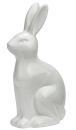 Osterhase weiß glänzend - Keramik Hase Figur...