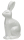 Osterhase weiß glänzend - Keramik Hase Figur Osterdeko Dekofigur Dekohase 13x25x8cm